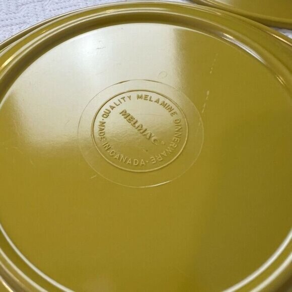 Vintage Melmac Melamine Bowl Set 3 Orange 3 Yellow Serve 6 70s 80s Retro MCM - Picture 9 of 12